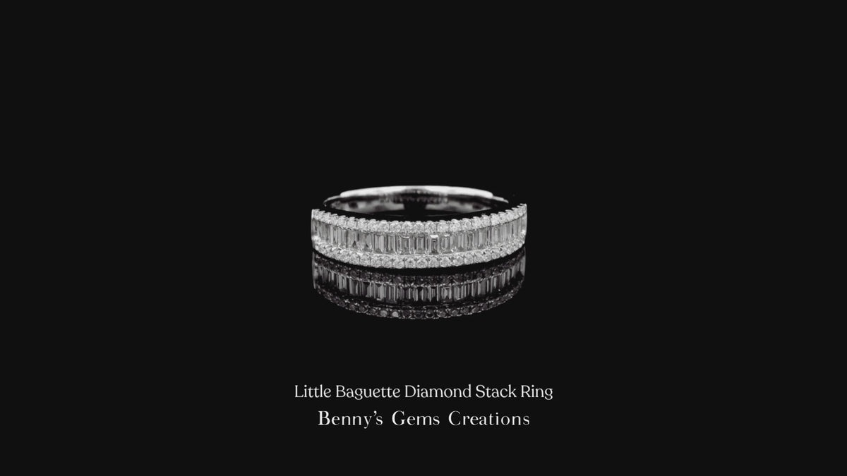 Little Baguette Diamond Stack Ring