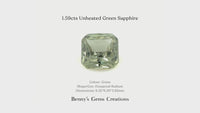 1.59cts Unheated Green Sapphire - Benny's Gems Creations
