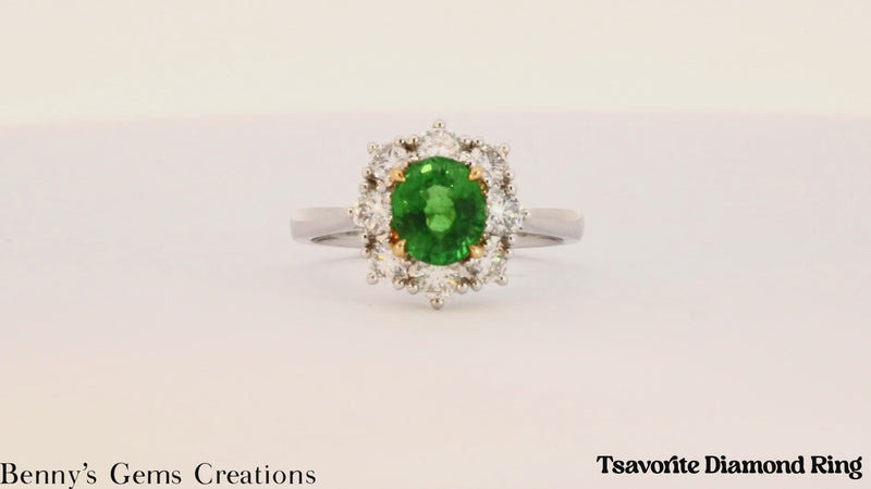 tsavorite diamond ring