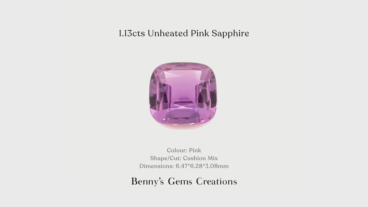 1.13cts Unheated Pink Sapphire