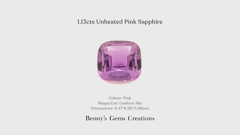 1.13cts Unheated Pink Sapphire