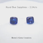 2.34CTS Natural Blue Sapphire Pair
