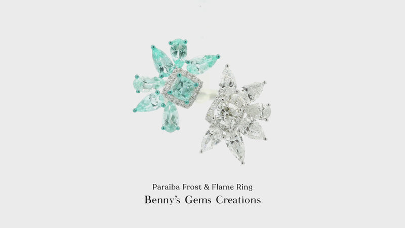 Paraiba Frost & Flame Ring