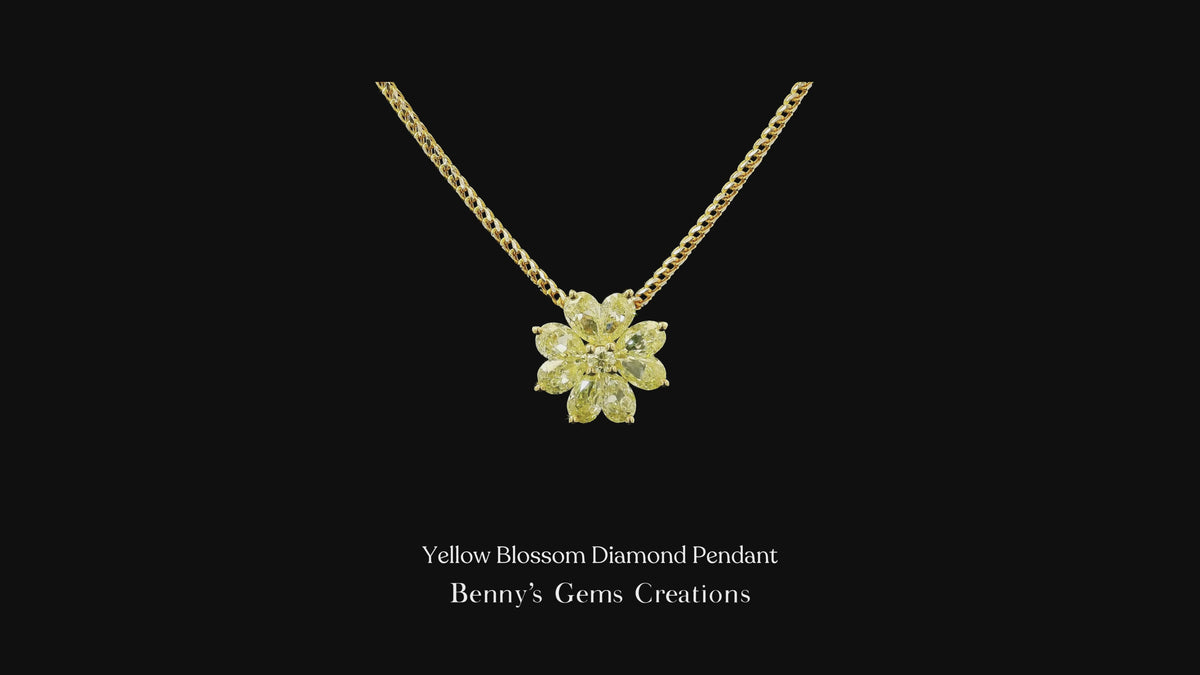 Yellow Blossom Diamond Pendant