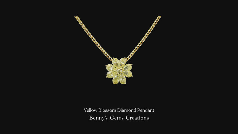 Yellow Blossom Diamond Pendant