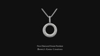 Pave Diamond Donut Pendant