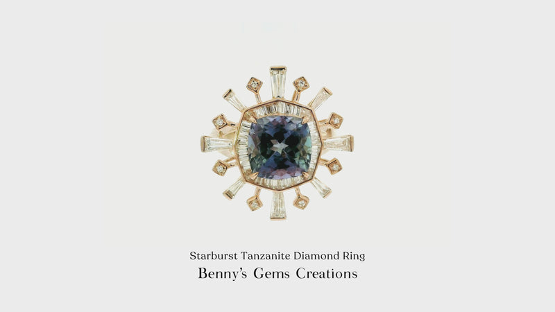 Starburst Tanzanite Diamond Ring