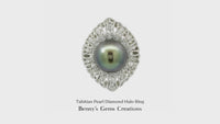 Tahitian Pearl Diamond Halo Ring
