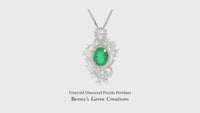Emerald Diamond Puzzle Pendant
