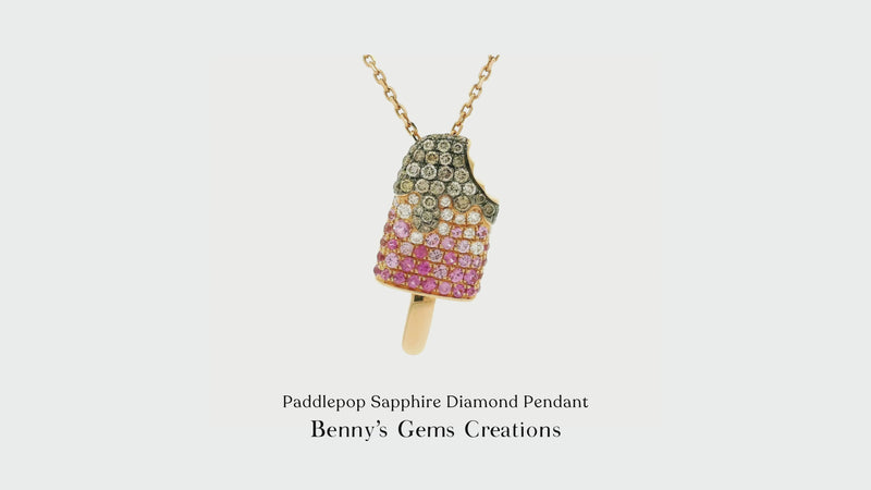 Paddlepop Sapphire Diamond Pendant