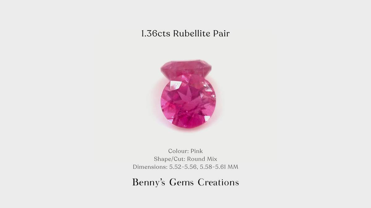 1.36cts Rubellite Pair