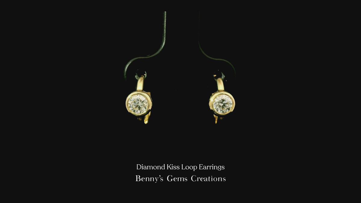 Diamond Kiss Loop Earrings
