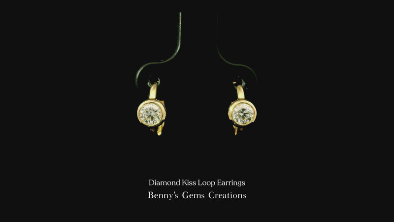 Diamond Kiss Loop Earrings
