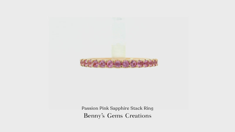 Passion Pink Sapphire Stack Ring
