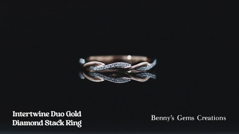 Intertwine Duo Gold Diamond Stack Ring