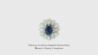 Multiwear Cornflower Sapphire Diamond Ring