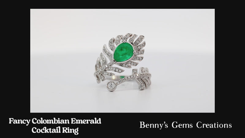 Fancy Colombian Emerald Cocktail Ring