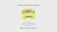 3.03cts Unheated Yellow Sapphire