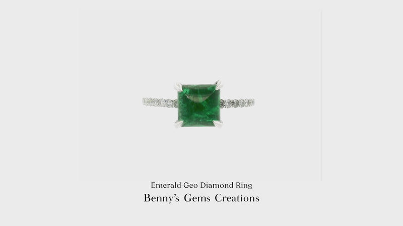 Emerald Geo Diamond Ring