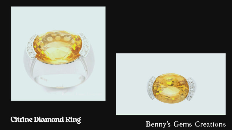 Citrine Diamond Ring