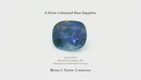 4.45cts Unheated Blue Sapphire