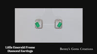 Earrings Diamond Little Emerald Frame  