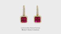 Luminous Ruby Diamond Earrings