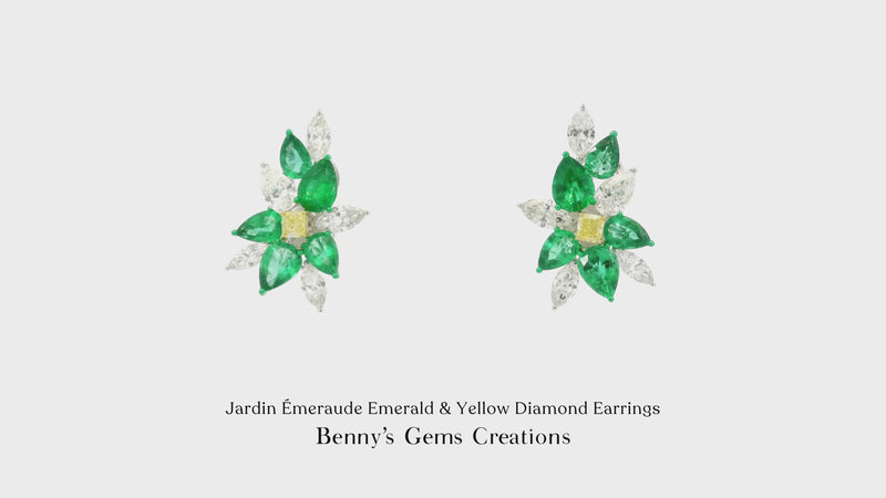 Jardin Émeraude Emerald & Yellow Diamond Earrings