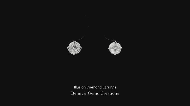 Illusion Diamond Earrings