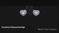 earring heart diamond fancy floating jacket