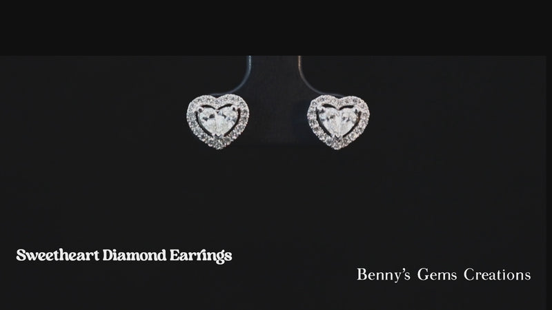 earring heart diamond fancy floating jacket