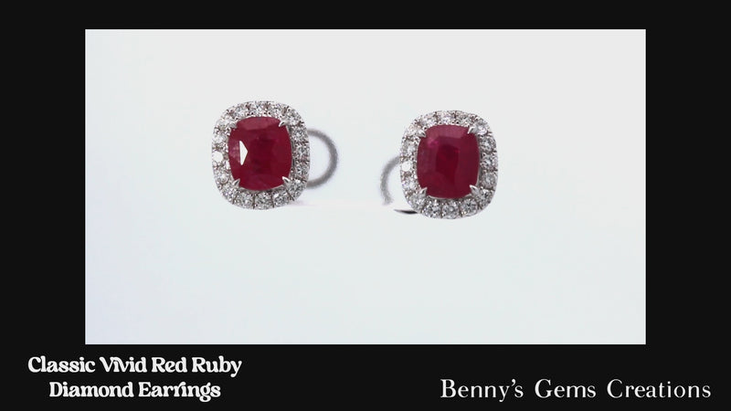 ruby diamond earring