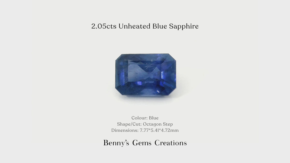 2.05cts Unheated Blue Sapphire
