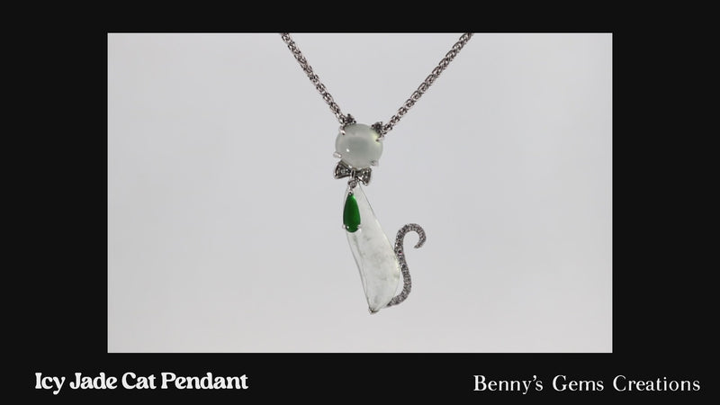 pendant cat jade icy