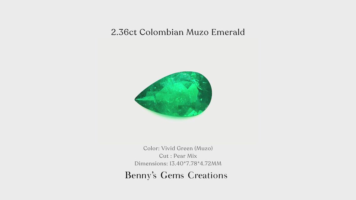 2.36cts Colombian Muzo Emerald - Benny's Gems Creations