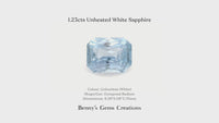 1.23cts Unheated White Sapphire