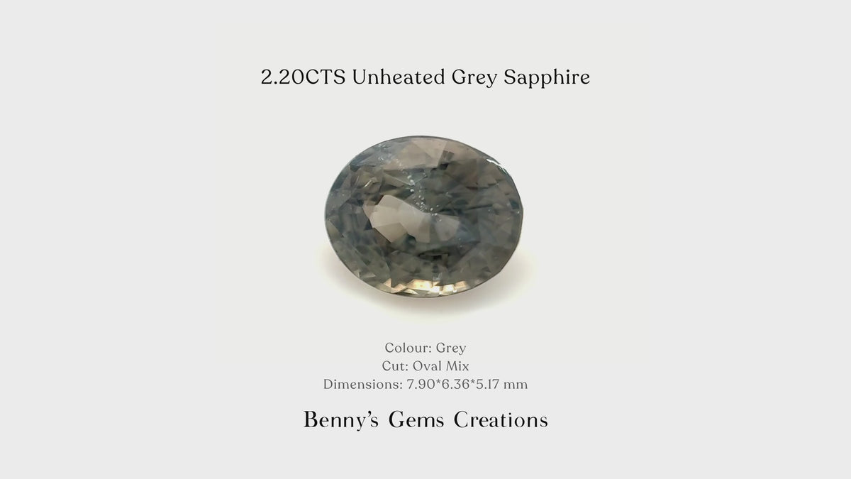 2.20CTS Unheated Grey Sapphire