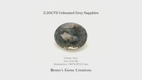2.20CTS Unheated Grey Sapphire