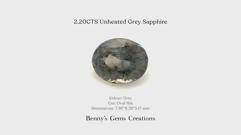 2.20CTS Unheated Grey Sapphire