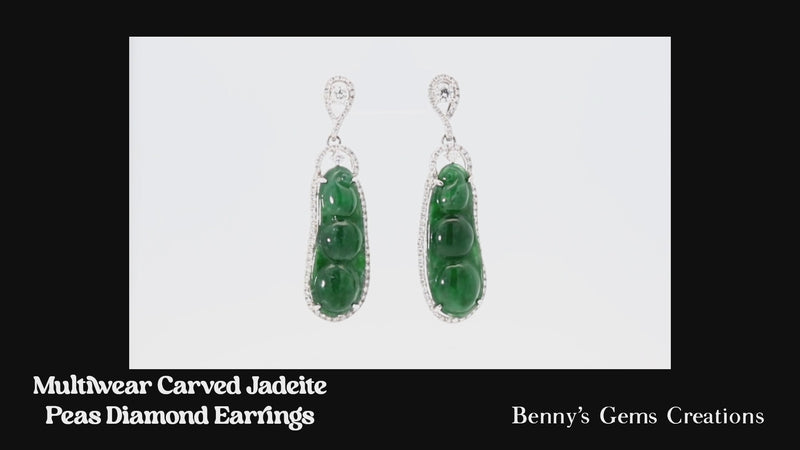 earring jadeite peas diamond 