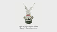 Magic Hat Bunny Diamond Pendant