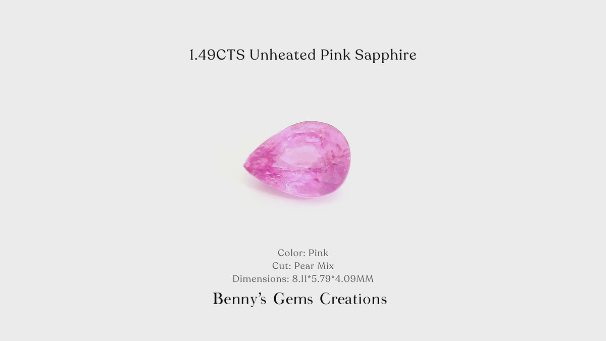 1.49CTS Unheated Pink Sapphire