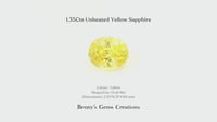 1.35Cts Unheated Yellow Sapphire