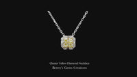 Cluster Yellow Diamond Necklace