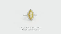 Marquise Cut Yellow Diamond Ring