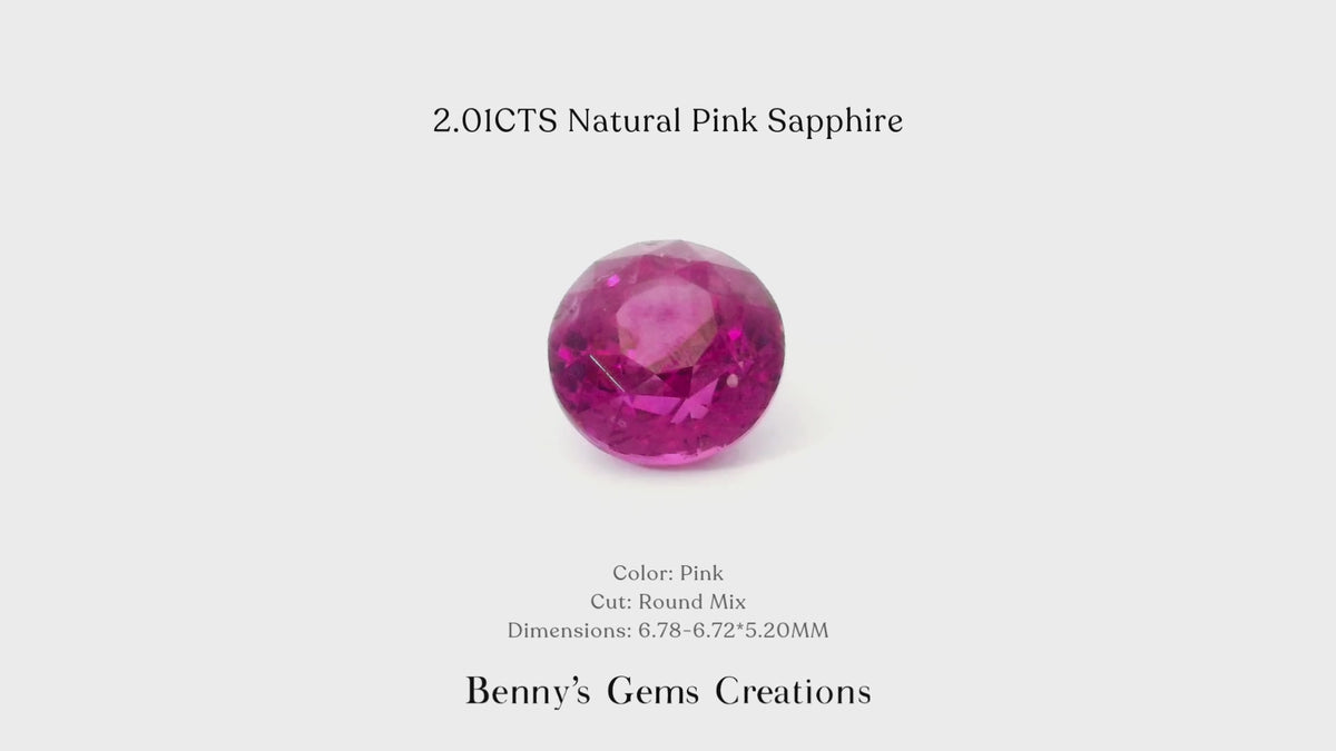 2.01CTS Natural Pink Sapphire - Benny's Gems Creations
