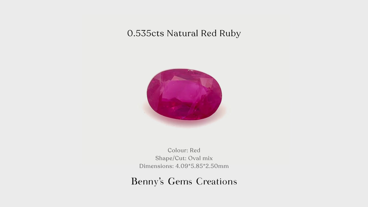 0.535cts Natural Red Ruby