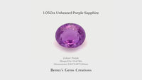 1.05Cts Unheated Purple Sapphire