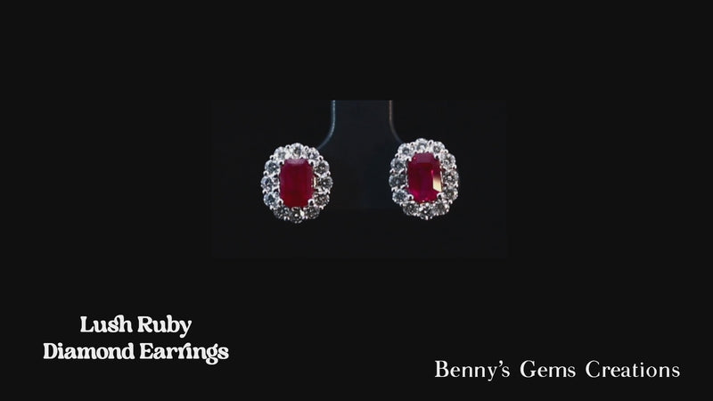 ruby diamond earring 