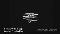 ring solitaire diamond twist design promise